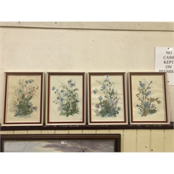 Set of four prints of flowers