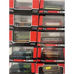 Thirty-two Corgi The Original Omnibus Company Limited Edition 1:76 scale buses and coaches, boxed (32)