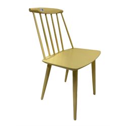 Thomas Harlev for Farstrup Møbelfabrik - painted stick back chair, the underneath inscribed 'Made in Denmark', on turned tapering supports  
