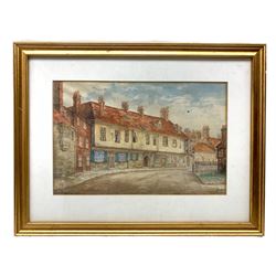 J Bakes (British early 20th century): York Street Scene, watercolour signed and dated 1914, 22cm x 34cm