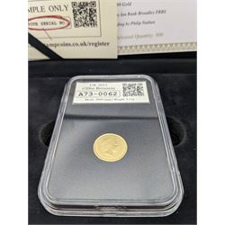Queen Elizabeth II United Kingdom 2015 one tenth of an ounce fine gold Britannia coin, cased with certificate 