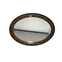 Hardwood mirror with bevelled edge