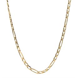 9ct gold Figaro link necklace, hallmarked