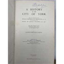 William Hargrove - History and Description of the Ancient City of York three volumes published 1818 and rebound in blue boards, Charles Brunton Knight - A History of the City of York first edition 1944 and This is York by the same author