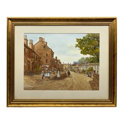 Ken Cherrington (British 20th century) Main Street Gisburn, watercolour signed 30cm x 40cm