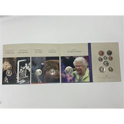 The Royal Mint United Kingdom 2021 brilliant uncirculated annual coin set, in card folder