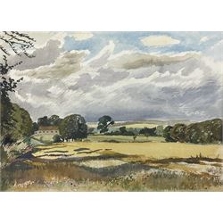 Frederick George Austin (British 1902-1990): Summer Fields, watercolour signed 27cm x 38cm (unframed)
Provenance: direct from the granddaughter of the artist