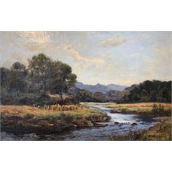 Richard Gay Somerset (British 1848-1928): Wye Valley Malvern, oil on canvas signed 34cm x 52cm