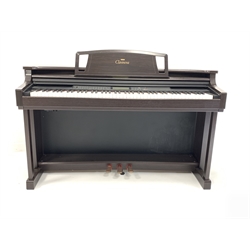  Yamaha Clavinova digital piano in walnut case, W144cm, H89cm, D52cm  