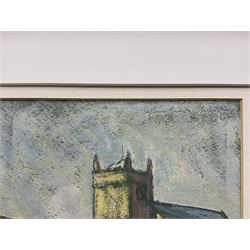 Stanley Royle (British 1888-1961): A Sheffield Church, pastel signed, inscribed and dated '40 in pencil top right 18cm x 17cm