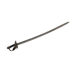 Continental sabre, the fullered blade marked S & H, pierced steel hilt, blade length 89cm