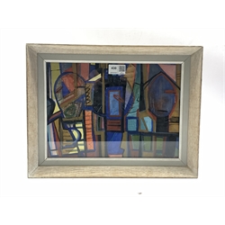 After John Piper (British 1903-1992): Abstract Faces, gouache bears signature 22cm x 30cm