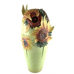Large Franz Van Gogh 'Sunflowers' vase, no. FZ024073, H51.5cm