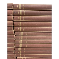 Set of The Connoisseur bound collectors magazines, volume 1 September 1901 complete through to December 1918, 52 vols 