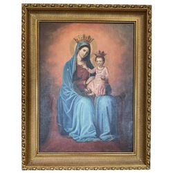 Continental School (18th/19th century): Our Lady of Graces - Madonna and Child, oil on canvas laid on board unsigned 96cm x 70cm