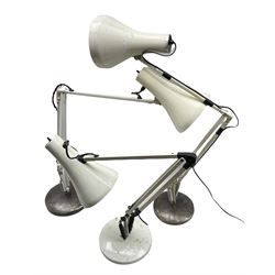 Three cream finish anglepoise lamps, unmarked (3)