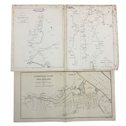 Joseph Mutlow (British fl. 1795-1834): 'A Plan of the Ellesmere Canal' and 'A Plan of the Canal from the Trent to the Mersey', two engraved maps pub. 1795; George Carrington Gray (British 19th century): 'Huntingdonshire' 'South Wales' 'North Wales' and Essex', 19th century engraved maps together with a selection of further early maps including a plan of the Tower of London max 18cm x 22cm (11) (unframed)