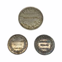 States of Jersey 1813 three shillings token and two eighteen pence tokens (3)