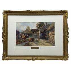 Thomas 'Tom' Rowden (British 1842-1926): 'Heywood Farm', watercolour signed, titled on the mount 26cm x 42cm
Provenance: William Gray Gallery Halifax label verso
