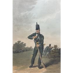 Robert Havell Jr (British 1793-1878) after George Walker (British 1781-1956): 'Rifleman of the North York Militia Regiment', 1st edition aquatint engraving with hand colouring, pub. 1814, 30cm x 20cm