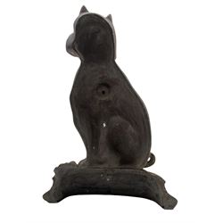 19th/ early 20th century cast iron doorstop in the form of a seated Boston Terrier H33cm 
