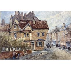 William James Boddy (British 1832-1911): 'Old Houses at Micklegate', watercolour unsigned 12cm x 17cm