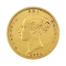 Queen Victoria 1874 gold half sovereign coin