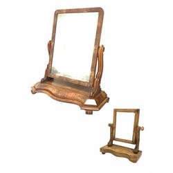 Large Victorian mahogany framed swing mirror, together with another swing mirror 