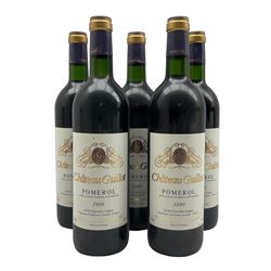 Five bottles of Château Guillot 1999 Pomerol, 750ml 12,5% vol (5)