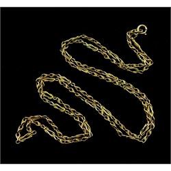 9ct gold fancy link necklace, approx 8.9gm