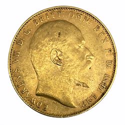 King Edward VII 1908 gold full Sovereign coin