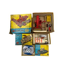 Corgi Major Toys comprising Massey Ferguson Agricultural Equipment no. 8, Decca Mobile Airfiel Radar 1106 and H.D.L. Hovercraft SR-N1 1119, boxed (play worn) (3)