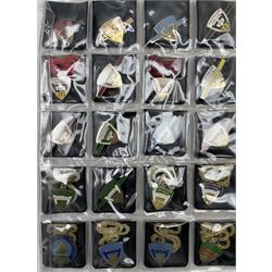 Collection of South African enamel horse racing badges including Cape Turf Club, Transvaal, Natal etc 1975-1995 (52) 