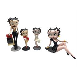 Four Betty Boop figures by King Features Syndicate, Fleischer Studios, H32cm max (4)