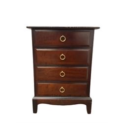 Bush television with remote, Stag Minstrel mahogany four drawer pedestal chest and an oak gateleg drop leaf table (3)