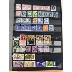 Stamps including Queen Elizabeth II Great British pre and post decimal mint and used, miniature sheets etc, housed in one stockbook and loose