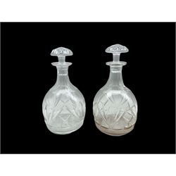 Pair of cut glass decanters (2)