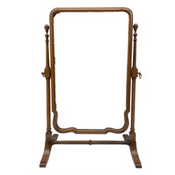 Georgian design walnut free-standing dressing table mirror