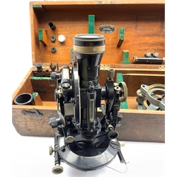 Cooke, Troughton and Simms theodolite No. 37173 with black finish in original case