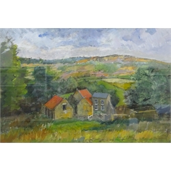 Anne Williams (British 20th century): 'Bransdale Mill' Yorkshire, mixed media on paper signed and titled on label verso 31cm x 46cm
Provenance: direct from the artist's family. Anne was a local artist who lived at Malton and later York.