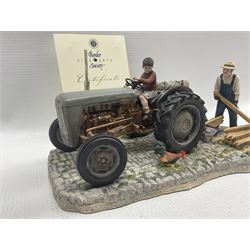 Border Fine Arts Limited Edition group 'Golden Memories' with Ferguson  tractor by Ray Ayres, Classic Society Exclusive 2003, boxed and with certificate