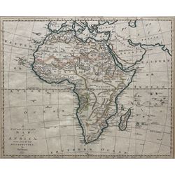 Thomas Bowen (British ?-1790): 'A New and Accurate Map of Africa Drawn from the best Authorities', engraved map with hand colouring pub.1777, 34cm x 40cm