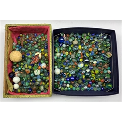 Collection of glass marbles