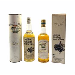 Bowmore Islay Single Malt Whisky, 70cl 40% and a bottle of Cardhu Highland Malt Whisky '12 Years Old' 70° proof 26 2/3 fl. ozs, both in original packaging 
