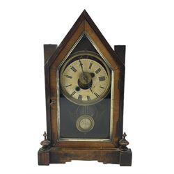 American steeple clock by Jerome & Co and another (2)