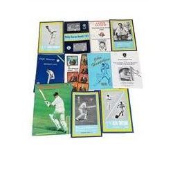 Cricketing testimonial and other match programmes, many being signed including Darren Gough, Clive Lloyd, Jimmy Binks etc