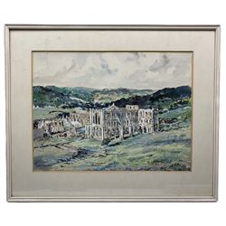 William Renison (Scottish 1866-1930): Rievaulx Abbey, watercolour signed 27cm x 36cm