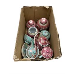 Quantity of Oriental ceramics including ginger jars, bowl, plates etc