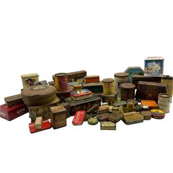 Quantity of vintage tins including tobacco and confectionary