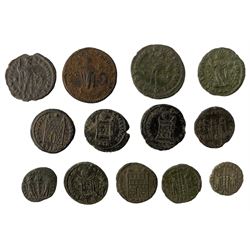 Roman coinage 4th century AD to include a collection of predominantly bronze nummi of Constantine I (42) and Crispus (5)